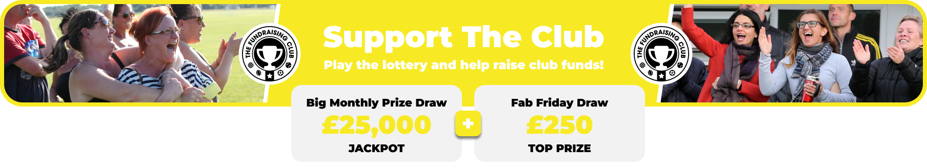 Play Our Club Lottery Banner