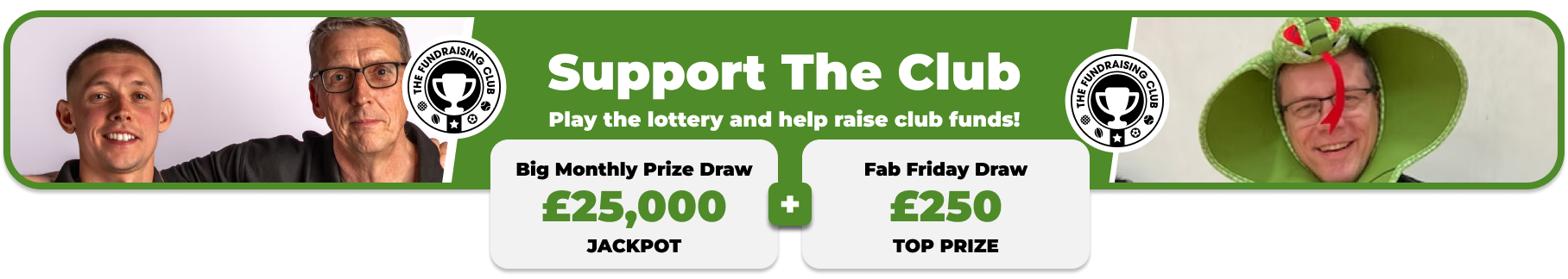Play Our Club Lottery Banner