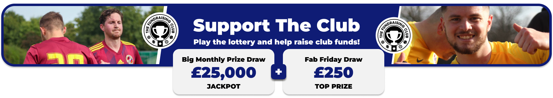 Play Our Club Lottery Banner