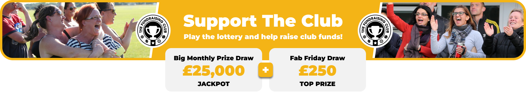 Play Our Club Lottery Banner