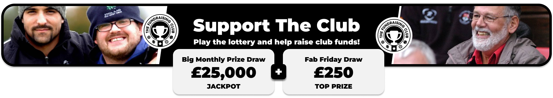 Play Our Club Lottery Banner