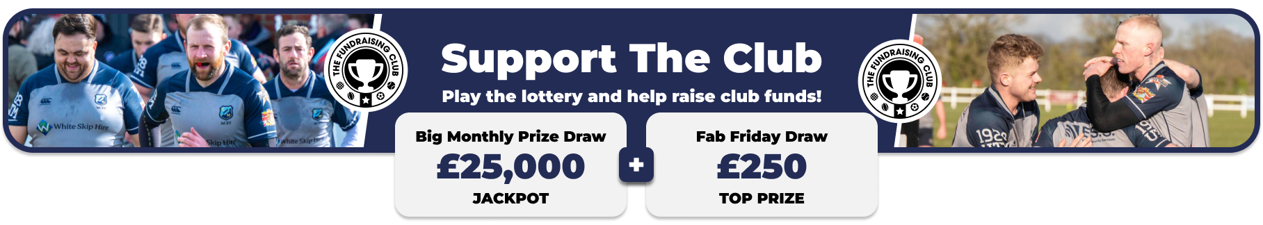 Play Our Club Lottery Banner