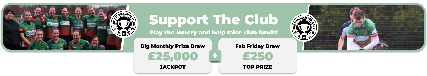 Play Our Club Lottery Banner