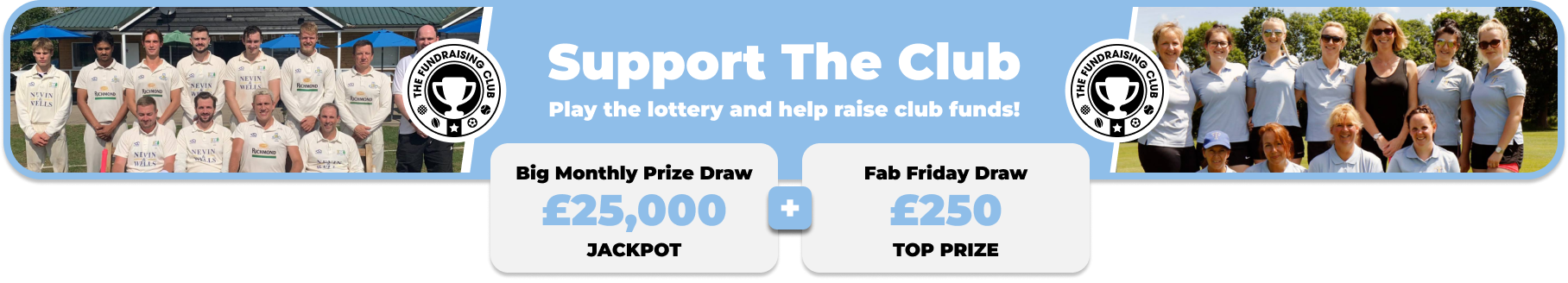 Play Our Club Lottery Banner