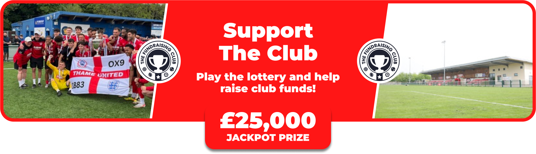 Play Our Club Lottery Banner